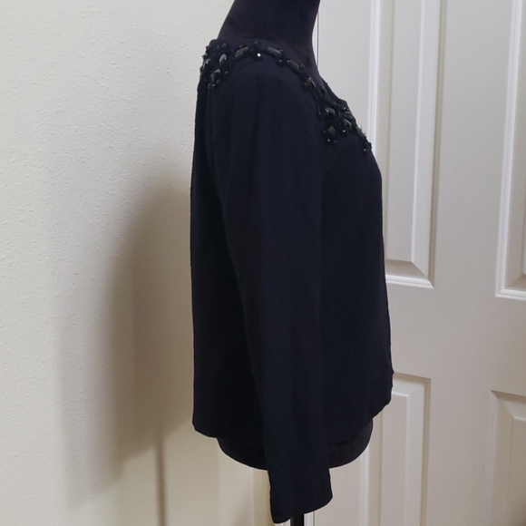 St John Couture Knit Sweater Beaded Jeweled M - Picture 3 of 10